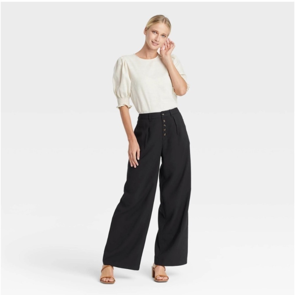 Who what wear wide leg trouser pants nwt